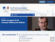 Tablet Screenshot of ambafrance-jp.org